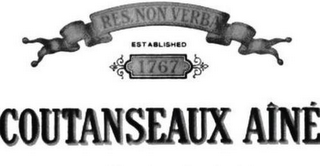 COUTANSEAUX AÎNÉ RES NON VERBA ESTABLISHED 1767 logo