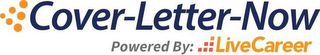 COVER-LETTER-NOW POWERED BY: LIVECAREER logo