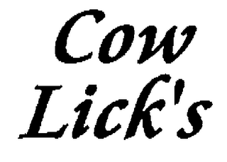 COW LICK'S logo