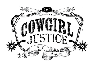 COWGIRL JUSTICE GET A ROPE logo