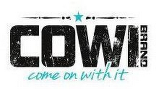 COWI BRAND COME ON WITH IT logo
