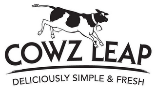 COWZ LEAP DELICIOUSLY SIMPLE & FRESH logo