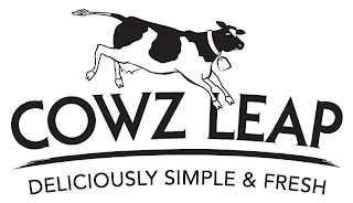 COWZ LEAP DELICIOUSLY SIMPLE & FRESH logo