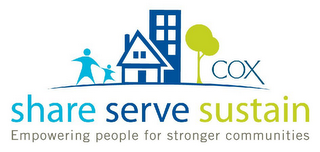COX SHARE SERVE SUSTAIN EMPOWERING PEOPLE FOR STRONGER COMMUNITIES logo