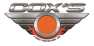 COX'S A FAMILY TRADITION SINCE 1961 logo