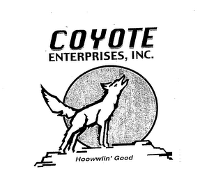 COYOTE ENTERPRISES, INC. HOOWWLIN' GOOD logo
