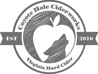 COYOTE HOLE CIDERWORKS EST 2016 VIRGINIA HARD CIDER logo