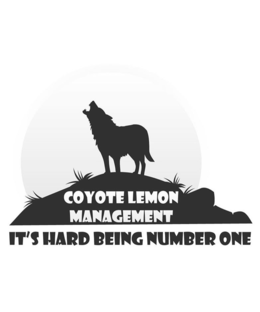 COYOTE LEMON MANAGEMENT IT'S HARD BEING NUMBER ONE logo