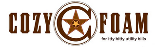 COZY C FOAM FOR ITTY BITTY UTILITY BILLS logo