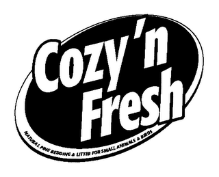 COZY'N FRESH NATURAL PINE BEDDING & LITTER FOR SMALL ANIMAL & BIRDS logo