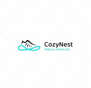 COZYNEST STEP IN, STRESS OUT logo