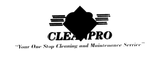 CP CLEANPRO "YOUR ONE STOP CLEANING AND MAINTENANCE SERVICE" logo