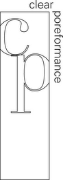 CP CLEAR POREFORMANCE logo