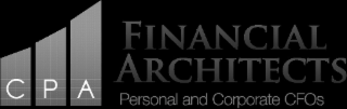 CPA FINANCIAL ARCHITECTS PERSONAL AND CORPORATE CFOS logo