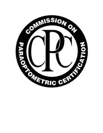 CPC COMMISSION ON PARAOPTOMETRIC CERTIFICATION logo