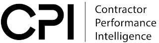 CPI CONTRACTOR PERFORMANCE INTELLIGENCE logo