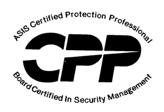 CPP ASIS CERTIFIED PROTECTION PROFESSIONAL BOARD CERTIFIED IN SECURITY MANAGEMENT logo
