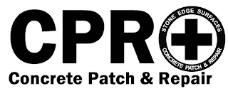 CPR CONCRETE PATCH & REPAIR CONCRETE PATCH & REPAIR  STONE EDGE SURFACES logo