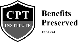 CPT INSTITUTE BENEFITS PRESERVED EST. 1994 logo