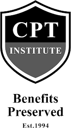 CPT INSTITUTE BENEFITS PRESERVED EST. 1994 logo