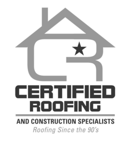 CR CERTIFIED ROOFING AND CONSTRUCTION SPECIALISTS ROOFING SINCE THE 90'S logo