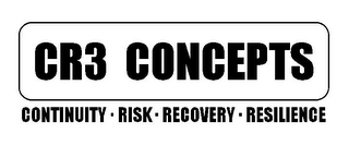 CR3 CONCEPTS CONTINUITY · RISK · RECOVERY · RESILIENCE logo