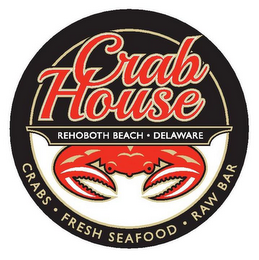 CRAB HOUSE REHOBOTH BEACH · DELAWARE CRABS · FRESH SEAFOOD · RAW BAR logo