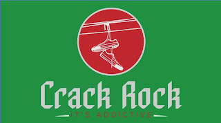 CRACK ROCK IT'S ADDICTIVE logo