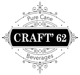 CRAFT' 62 PURE CANE BEVERAGES logo