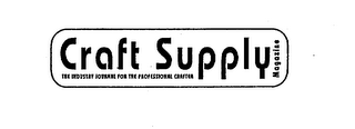CRAFT SUPPLY MAGAZINE THE INDUSTRY JOURNAL FOR THE PROFESSIONAL CRAFTER logo