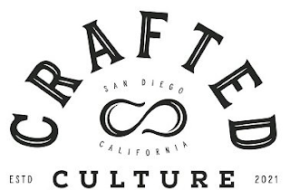 CRAFTED CULTURE SAN DIEGO CALIFORNIA ESTD 2021 logo
