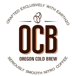 CRAFTED EXCLUSIVELY WITH EARTH2O OCB OREGON COLD BREW SERIOUSLY SMOOTH NITRO COFFEE logo