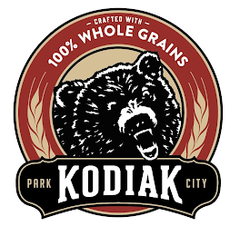 CRAFTED WITH 100% WHOLE GRAINS PARK KODIAK CITY logo