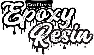 CRAFTERS EPOXY RESIN CRAFTING TABLE COATINGS DURABLE WATER-RESISTANT JEWELRY CURES RIGID CLEAR BRILLIANT HIGH GLOSS FINISH logo