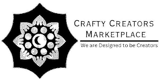 CRAFTY CREATORS MARKETPLACE. WE ARE DESIGNED TO BE CREATORS. logo