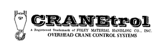 CRANETROL OVERHEAD CRANE CONTROL SYSTEMS A REGISTERED TRADEMARK OF FOLEY MATERIAL HANDLING CO., INC. logo
