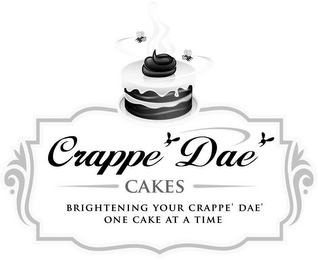 CRAPPE DAE CAKES BRIGHTENING YOUR CRAPPE' DAE' ONE CAKE AT A TIME logo