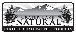 CRATER LAKE NATURAL LLC CERTIFIED NATURAL PET PRODUCTS logo