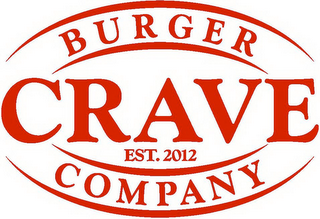CRAVE BURGER COMPANY EST. 2012 logo