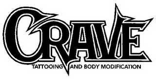 CRAVE TATTOOING AND BODY MODIFICATION logo