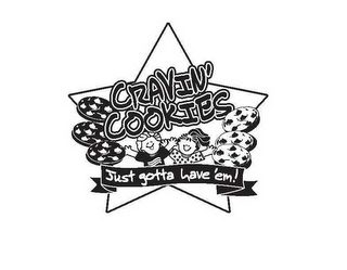 CRAVIN' COOKIES JUST GOTTA HAVE 'EM! logo
