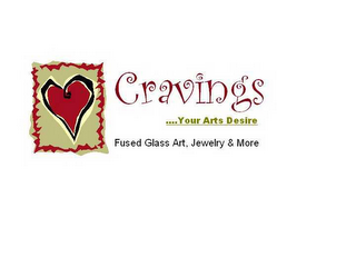 CRAVINGS ..YOUR ARTS DESIRE FUSED GLASS ART, JEWELRY & MORE logo