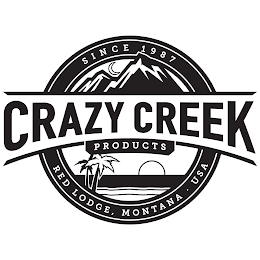 CRAZY CREEK PRODUCTS SINCE 1987 RED LODGE, MONTANA · USA logo
