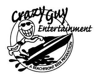 CRAZY GUY ENTERTAINMENT A BEACHFRONT BEER PRODUCTION logo