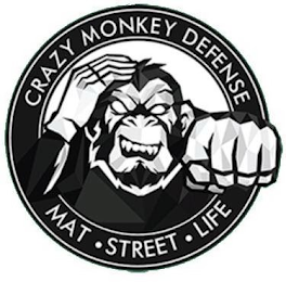 CRAZY MONKEY DEFENSE MAT · STREET · LIFE logo