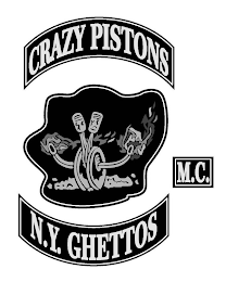 CRAZY PISTONS MC N.Y. GHETTOS logo
