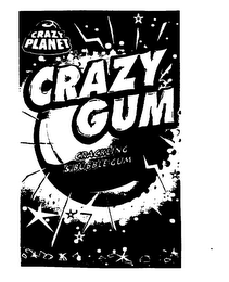 CRAZY PLANET CRAZY GUM CRACKLING & BUBBLE GUM logo