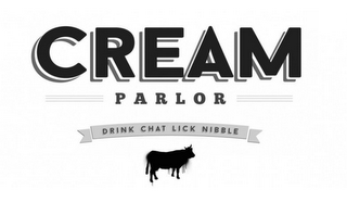 CREAM PARLOR DRINK CHAT LICK NIBBLE logo