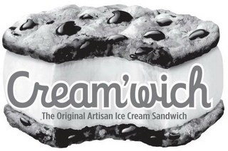 CREAM'WICH THE ORIGINAL ARTISAN ICE CREAM SANDWICH logo