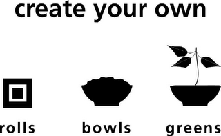 CREATE YOUR OWN ROLLS BOWLS GREENS logo